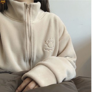 Double-sided Polar Fleece Hoodie Women Winter Korean Version Of