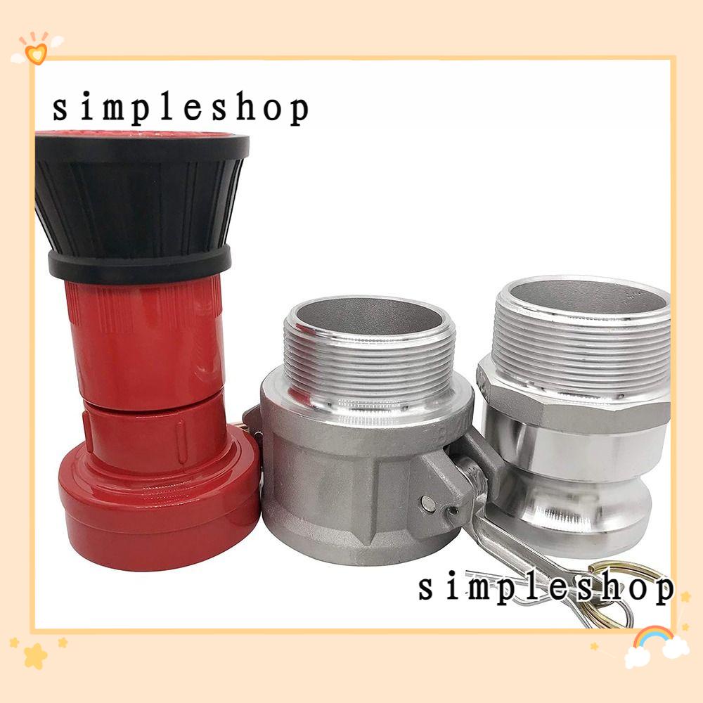 SIMPLE 1 Set Industrial Fire Hose Nozzle, 2 inch NPSH Red 2" Fire