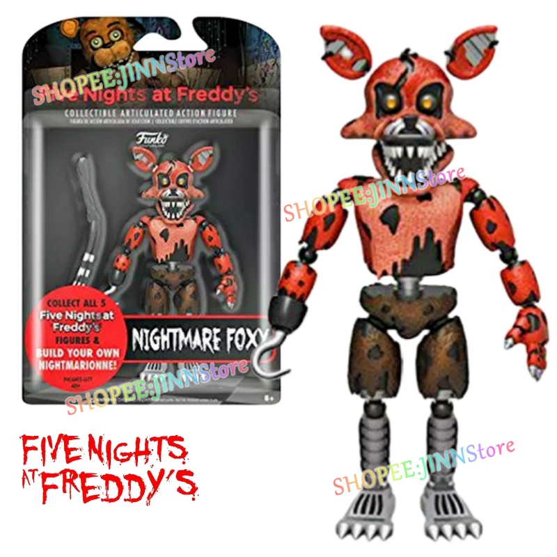 -JINN- FNAF 4 Action Figures Movable Joints NIGHTMARE BONNIE FOXY CHICA ...