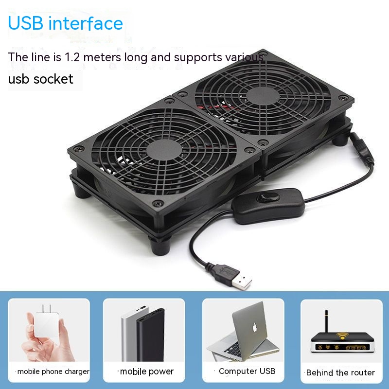 Router Cooling Fan Rack Notebook Broadband Optical Modem TV Set-Top Box ...