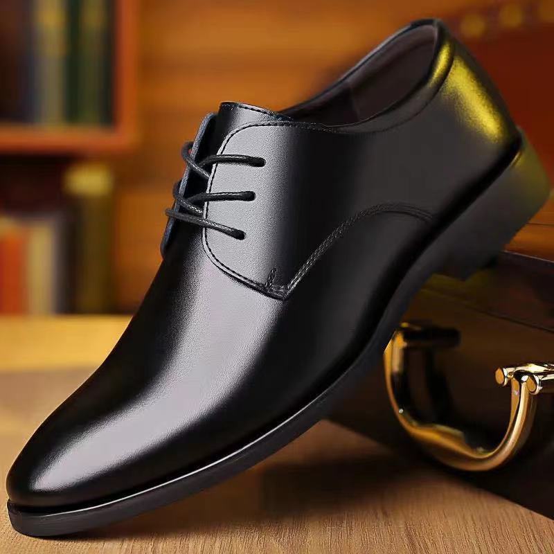 Suit Men s Shoes Men s Groomsmen Black Groom Business Formal Wear Winter Fleece Lining Student Casual Leather Shoes Men s Wedding Shoes Shopee Singapore