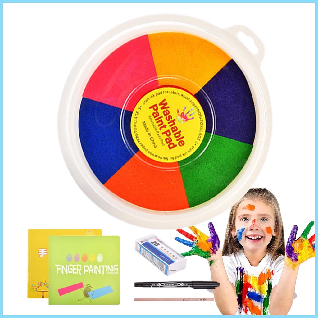Funny Finger Painting Kit for Kids Washable Multicolor Finger Paint Pad Funny Finger Painting