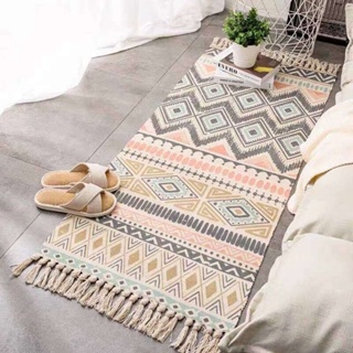 Boho Bedroom Rug Runner ',Mandala Tufted Area Rug Farmhouse Woven Tassels  Throw Rugs Cotton Chic Washable Bath Mat Indoor Floor Mats for Kitchen  Entryway Hallway 