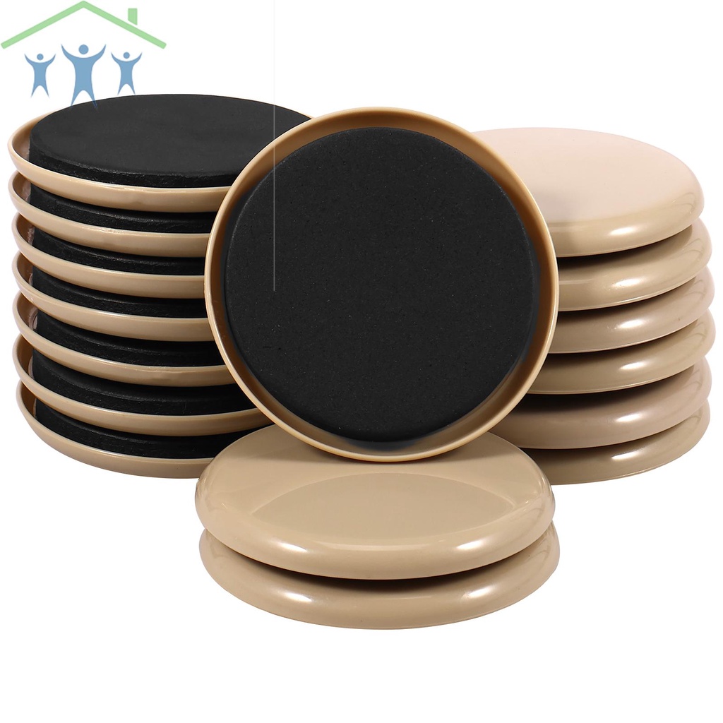 16Pcs Furniture Sliders for Carpet 3.5inch Round Furniture Sliders
