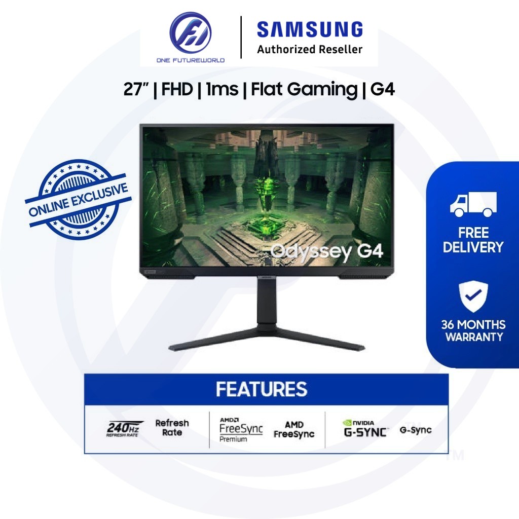 Samsung 27 Odyssey G4 240hz Gaming Monitor Ls27bg400eexxs 36 Months Warranty By One 2345