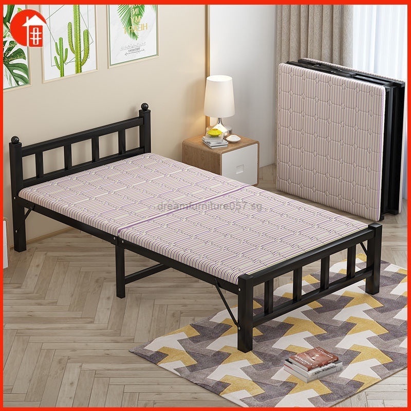 JINQUANJIA Foldable Bed Frame Single Bed Family Lunch Break Nap
