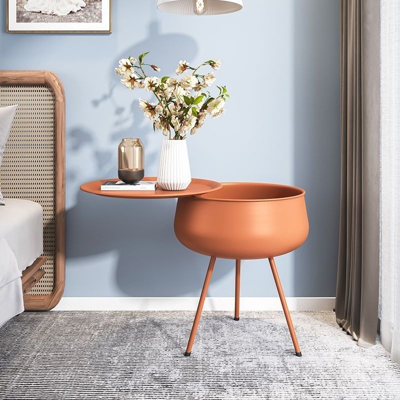 Nordic Light Luxury Bedroom Bedside Table Nordic Small Side Table Iron ...
