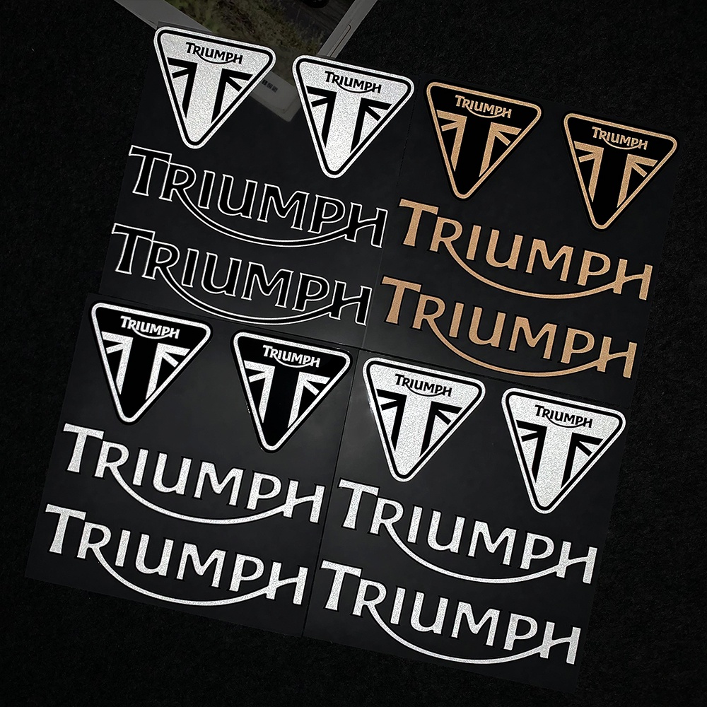 Reflective Triumph Motorcycle Stickers Fuel Tank Body Helmet Decals for ...