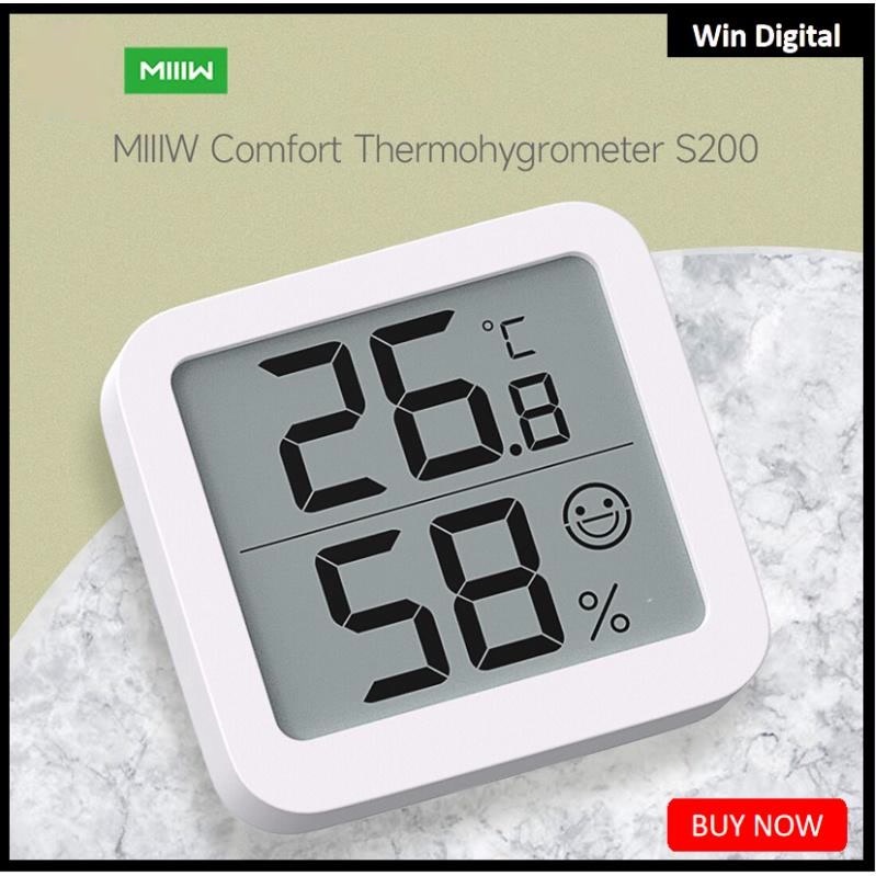 Youpin Miiiw Mute Temperature Humidity Clock Digital Hygrometer Alarm