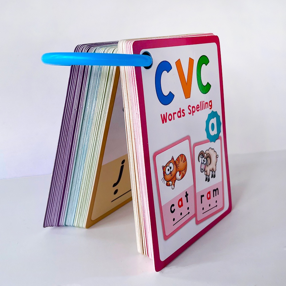 70Pcs CVC Words Phonics English Flashcards for Kids Children ...