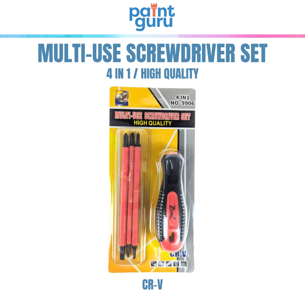CR-V 4 in 1 Screwdriver Set High Quality Multi-Use Screwdriver Set DIY ...