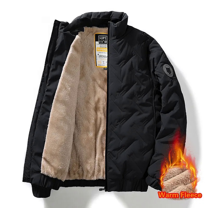 Winter Men Jacket Parkas Casual Thick Warm Fleece Windbreaker Jackets ...