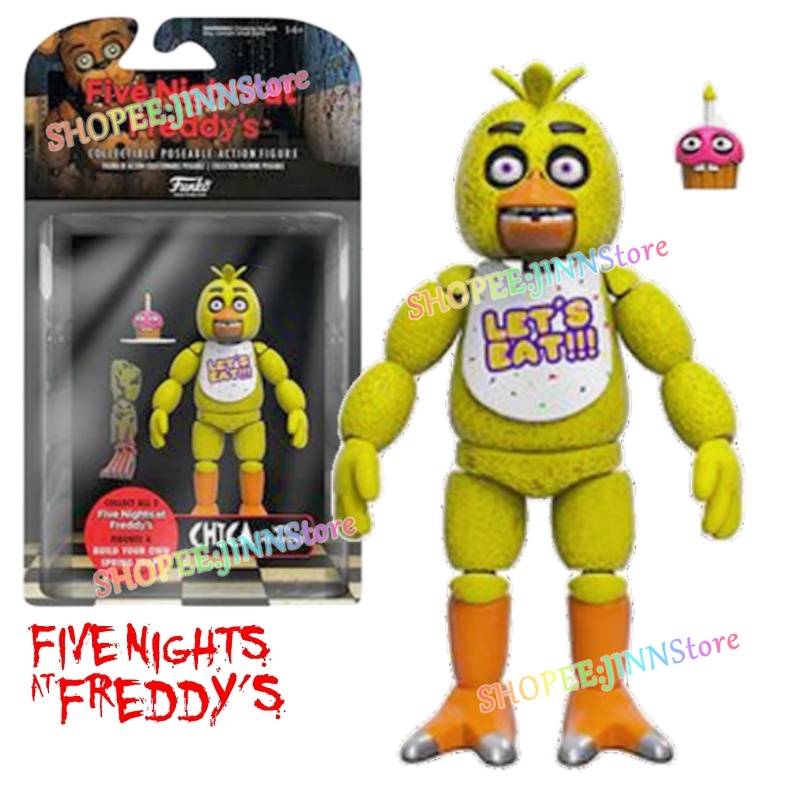 -JINN- FNAF 4 Action Figures Movable Joints NIGHTMARE BONNIE FOXY CHICA ...