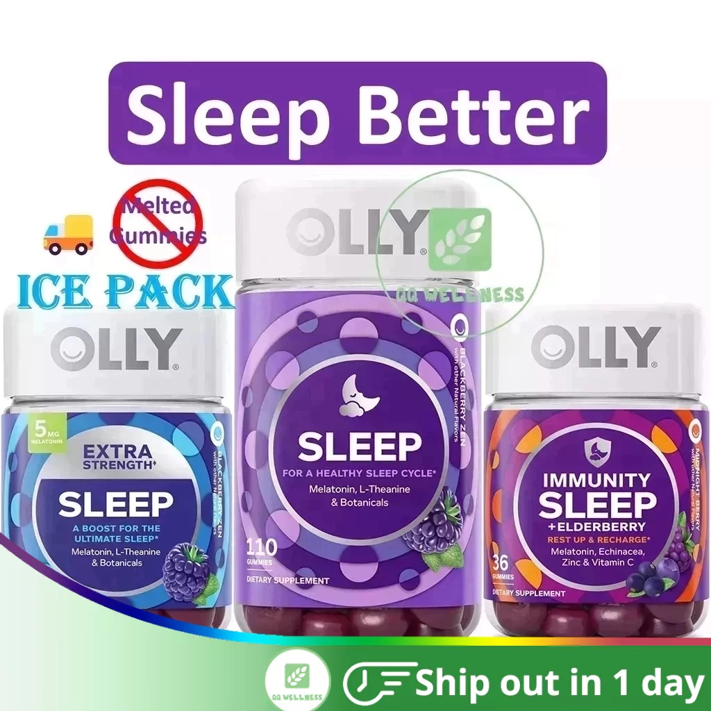 👍OLLY Restful Sleep/Immunity/Stress/Extra Strength Sleep Gummies ...