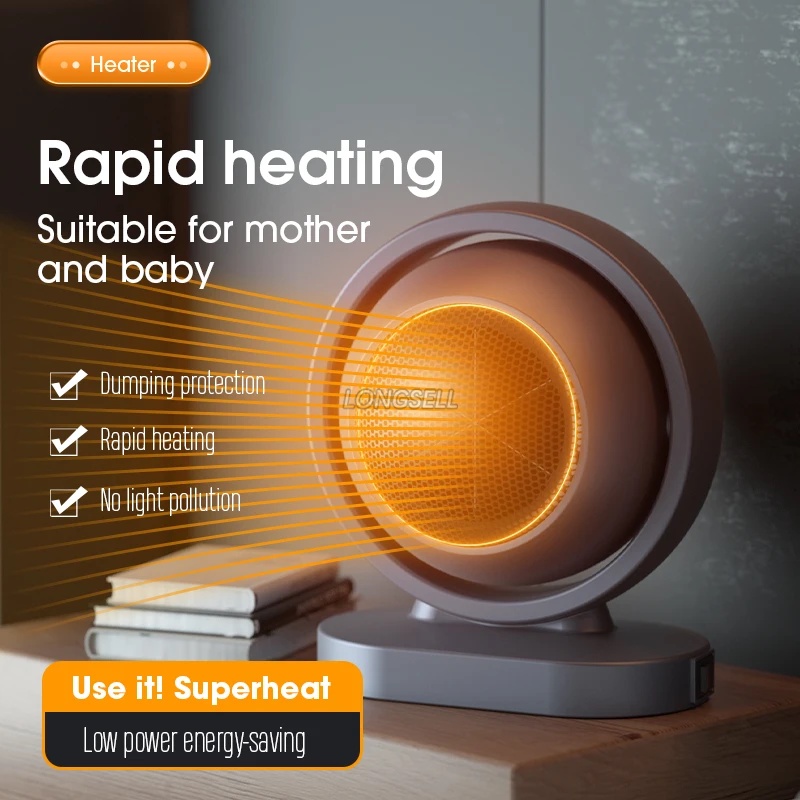 UK Plug Electric Heater 380W Energy-saving Portable Mini Warm Fan