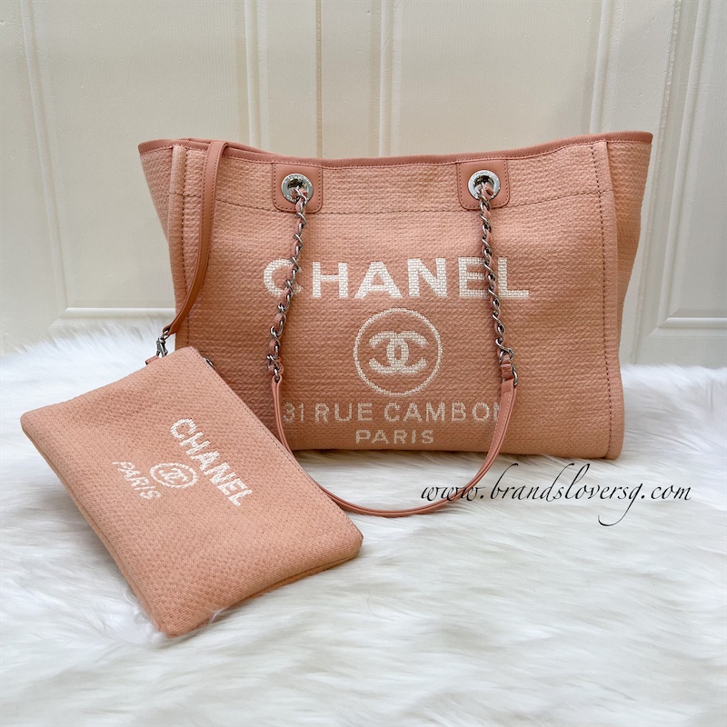 chanel leather deauville tote