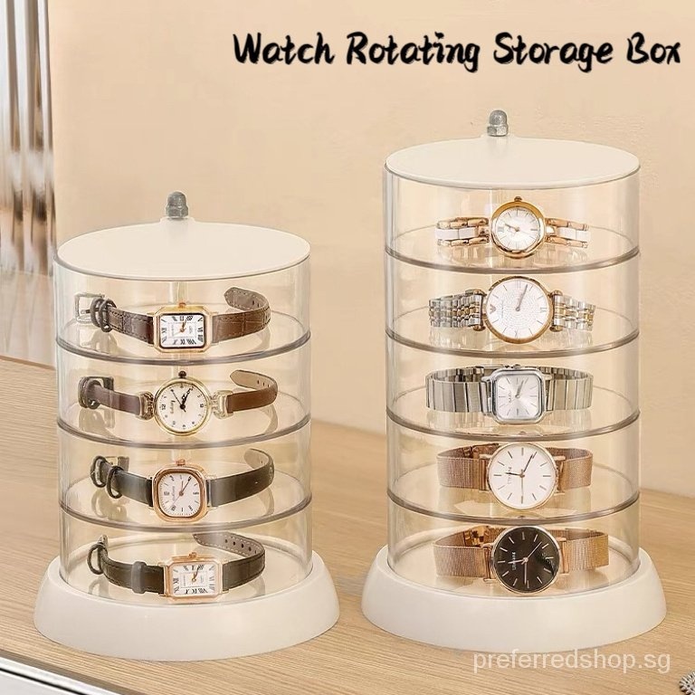 Storage Rack Ventilation Multi-Layer Dustproof Cotton Puff Watch ...