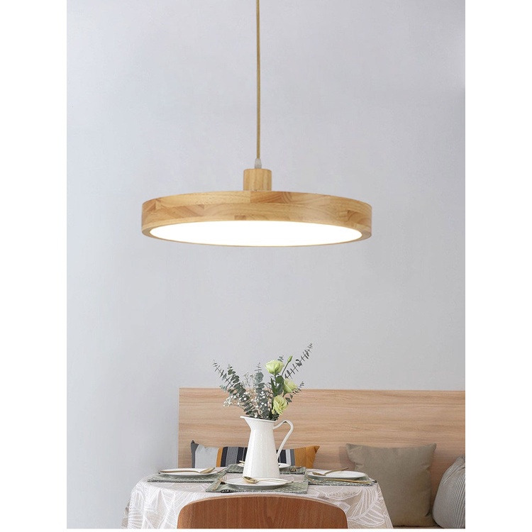 Wooden Single-Head Pendant Light in Japanese Style for Bedroom Study ...