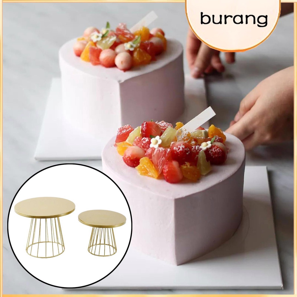 【Buran】Stylish 2 Pack Gold Cake Stand Kit Cupcake Holder Wedding Dessert Platter Plate Shopee