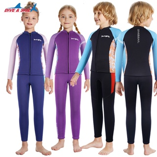 SG Stock] Thermal Swimwear Kids 2.5mm Neoprene Swimsuit UPF50+ UV  Protection Swim Suit Children Boy Girl Wetsuit Surf Dive