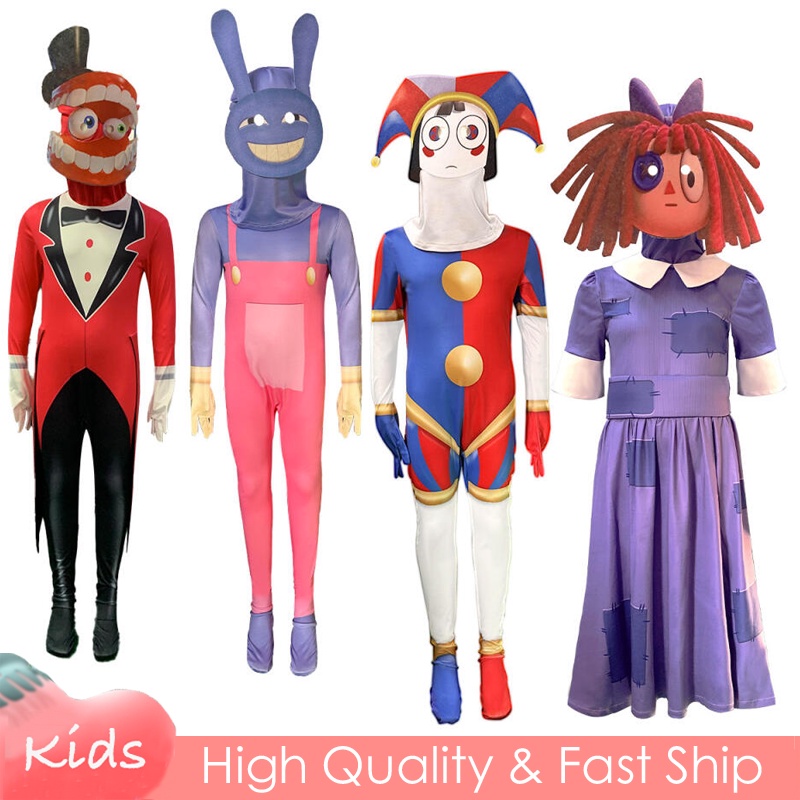 The Amazing Digital Circus Purple Dress Cosplay Costume For Kids Girl ...