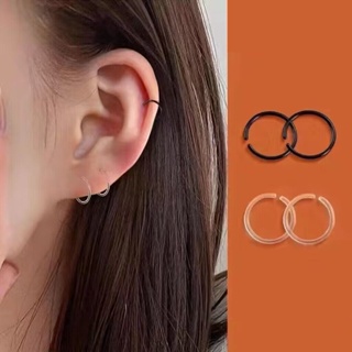 10Pcs Hypoallergenic Simple Plastic Earrings Clear Ear Pins Needle