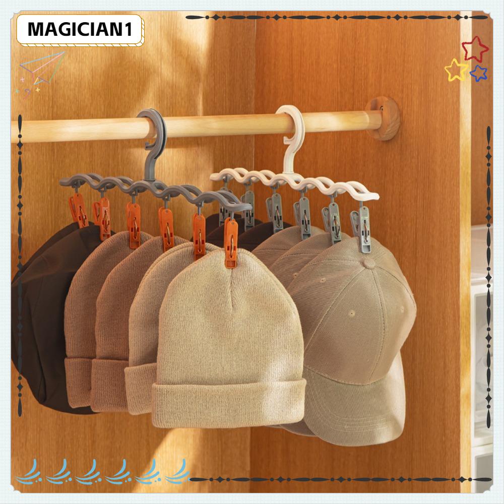 Plastic Hat Hanger Socks Hanger 6 Clips Multifunctional Hanger