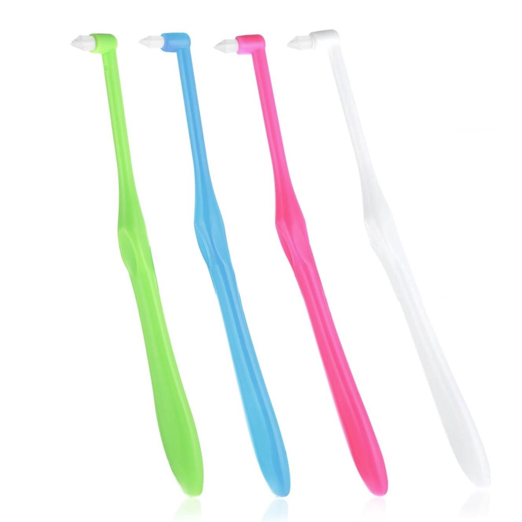 Single End Tufted Toothbrush Interspace Tooth Brush Tapered Trim Tooth 