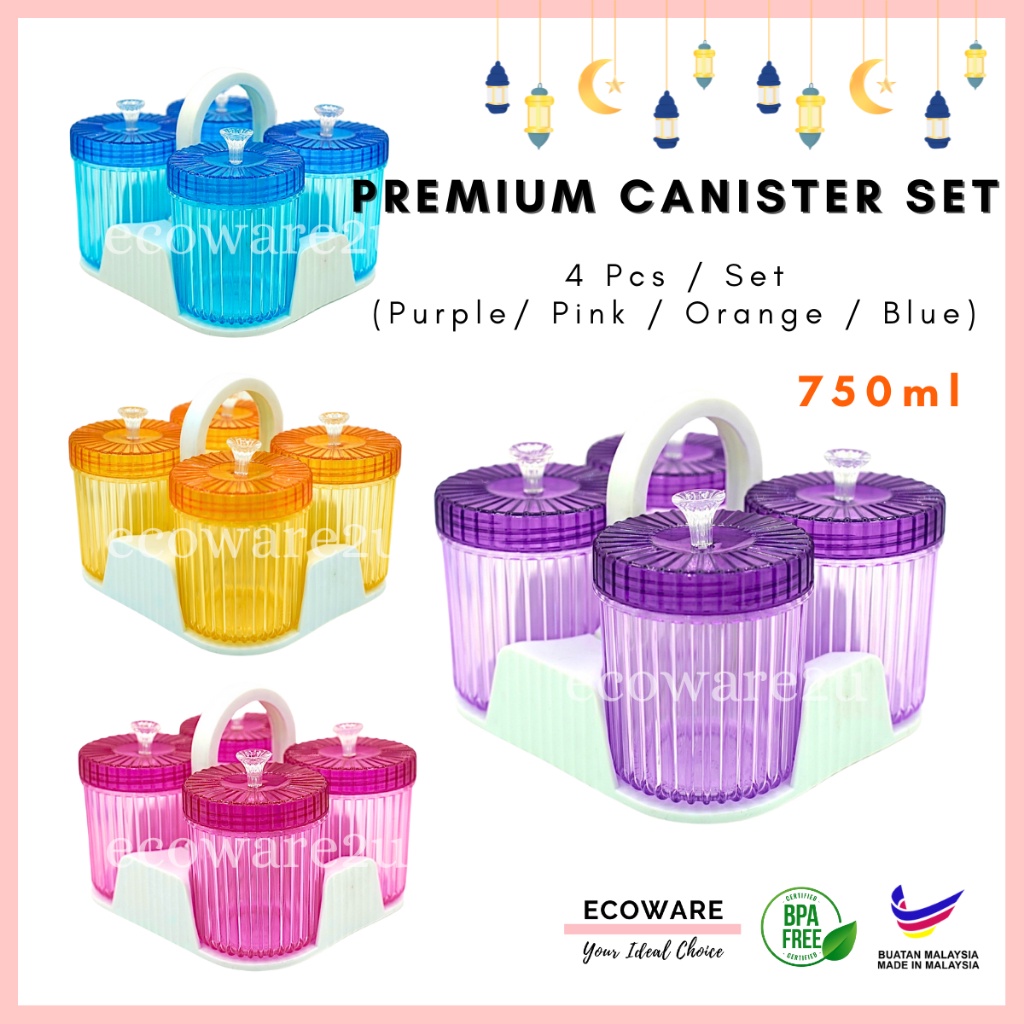 BakingPanda 4pcs Bekas Kuih Raya Set / Cookies Container Set / Bekas ...