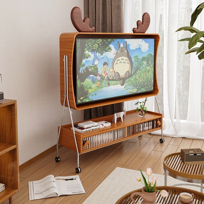 Modern Simple Small Apartment TV Rack Living Room Bedroom55/65Retro ...