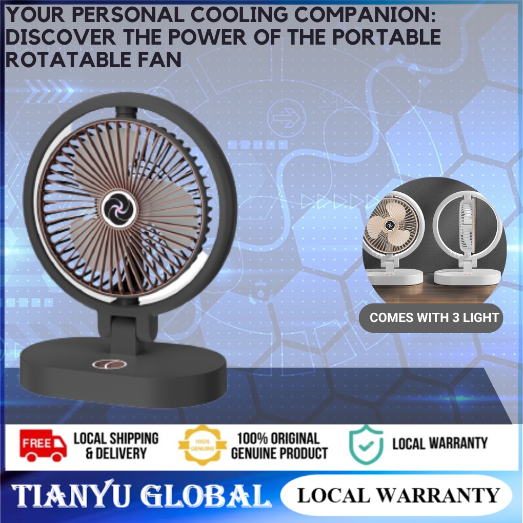 【SG READY STOCK】Air circulation Lamp Fan 180° Rotary Desktop Fan ...