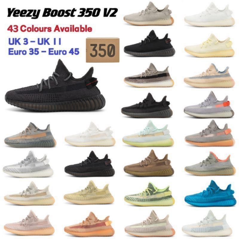 High quality running shoes Kasut Unisex Euro 35 45 Yeezy Boost 350