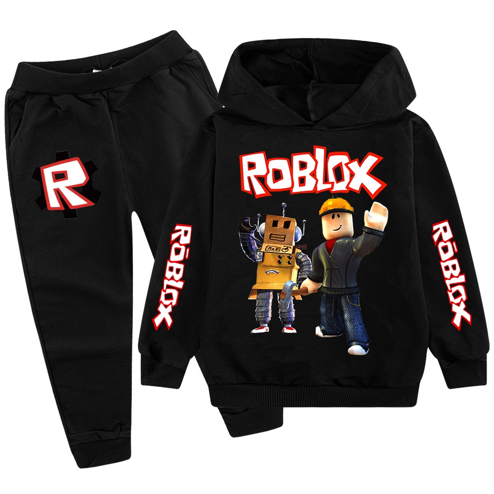 2024 New Roblox Boys Long Sleeve Hoodie Casual Pants Tracksuit