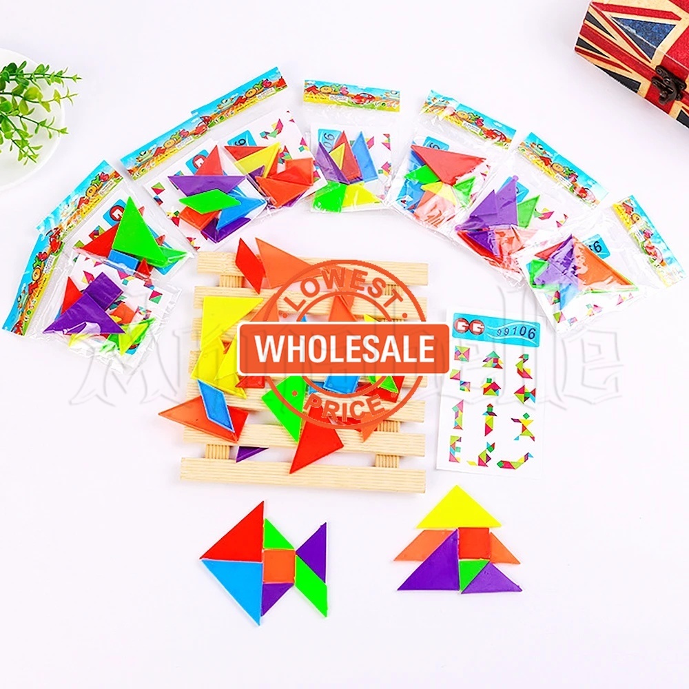 [Wholesale] 7Pcs/Bag Geometric Shape Jigsaw Puzzle - 3D Mini Tangram ...
