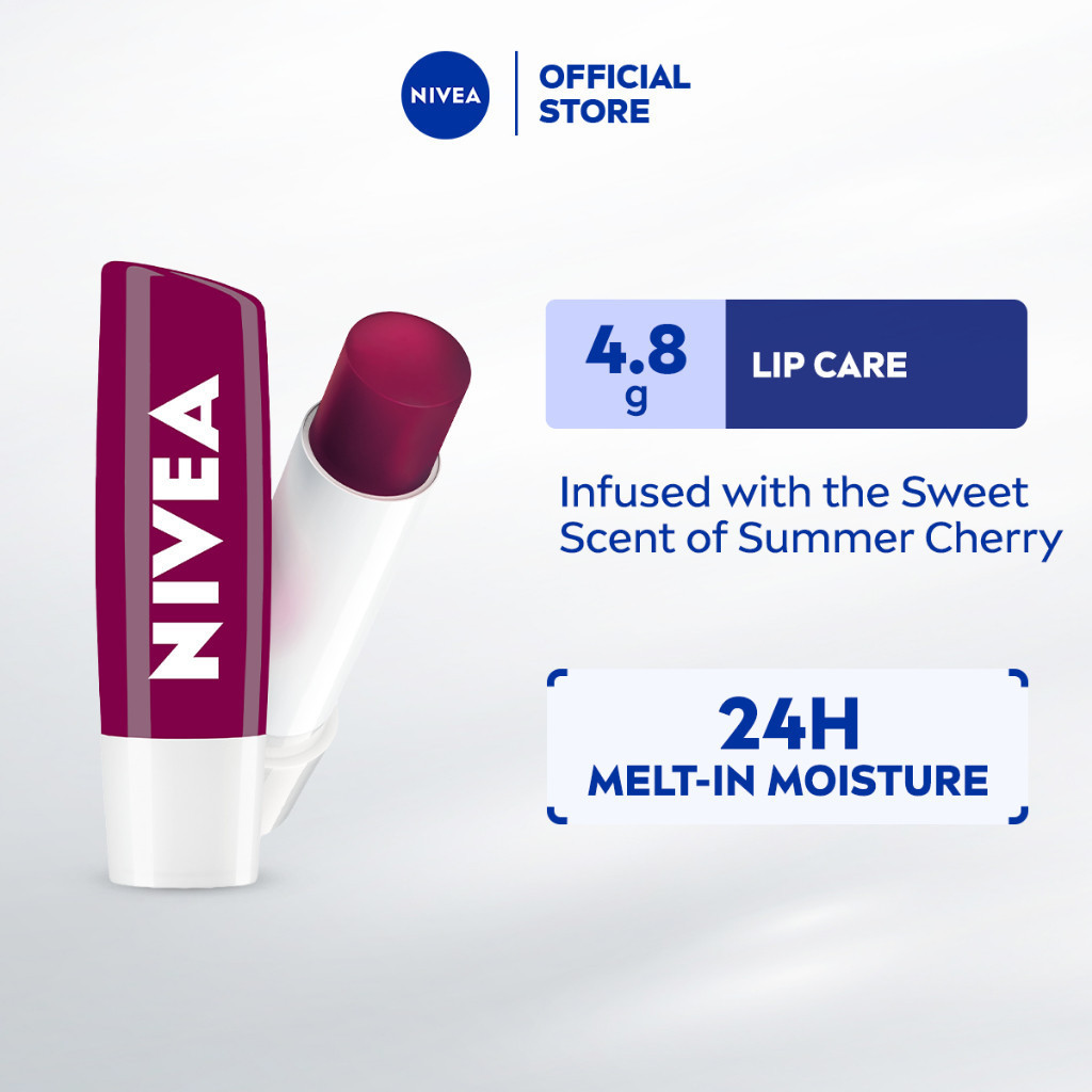 NIVEA Lip Care Caring Lip Balm - Blackberry Shine (4.8g) / Lip Balm ...