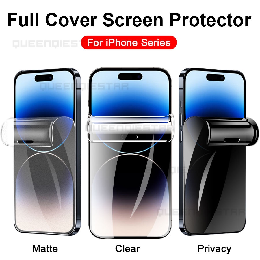 Hydrogel Screen Protector For IPhone 15 14 13 12 11 Pro Max SE XR XS 7 8 Plus - Full Coverage