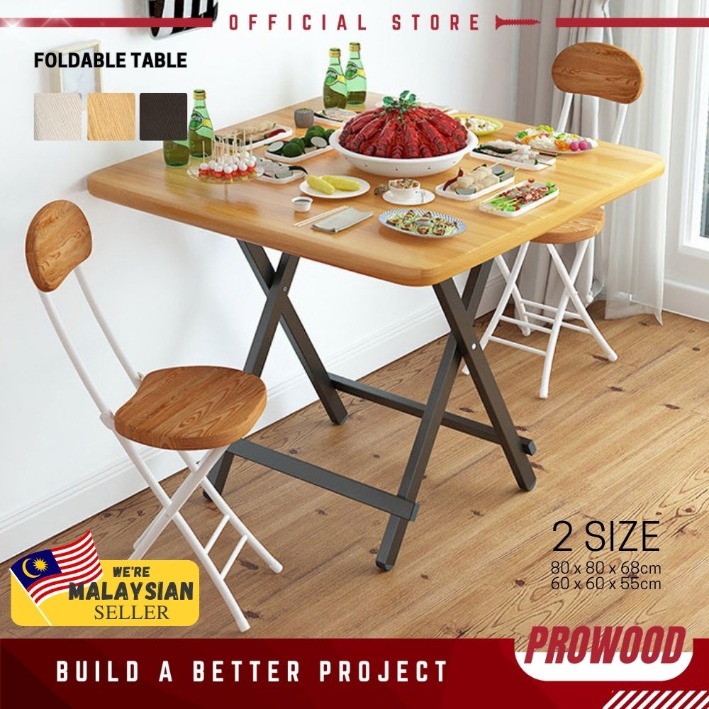 Set Foldable Table / Chair Stools Dining Table Folding Portable Tall