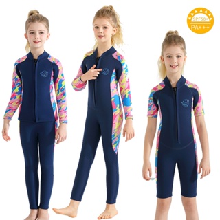 Kids Wetsuit Long Sleeve Thermal Swimsuit Girls Wet Suits For Swimming
