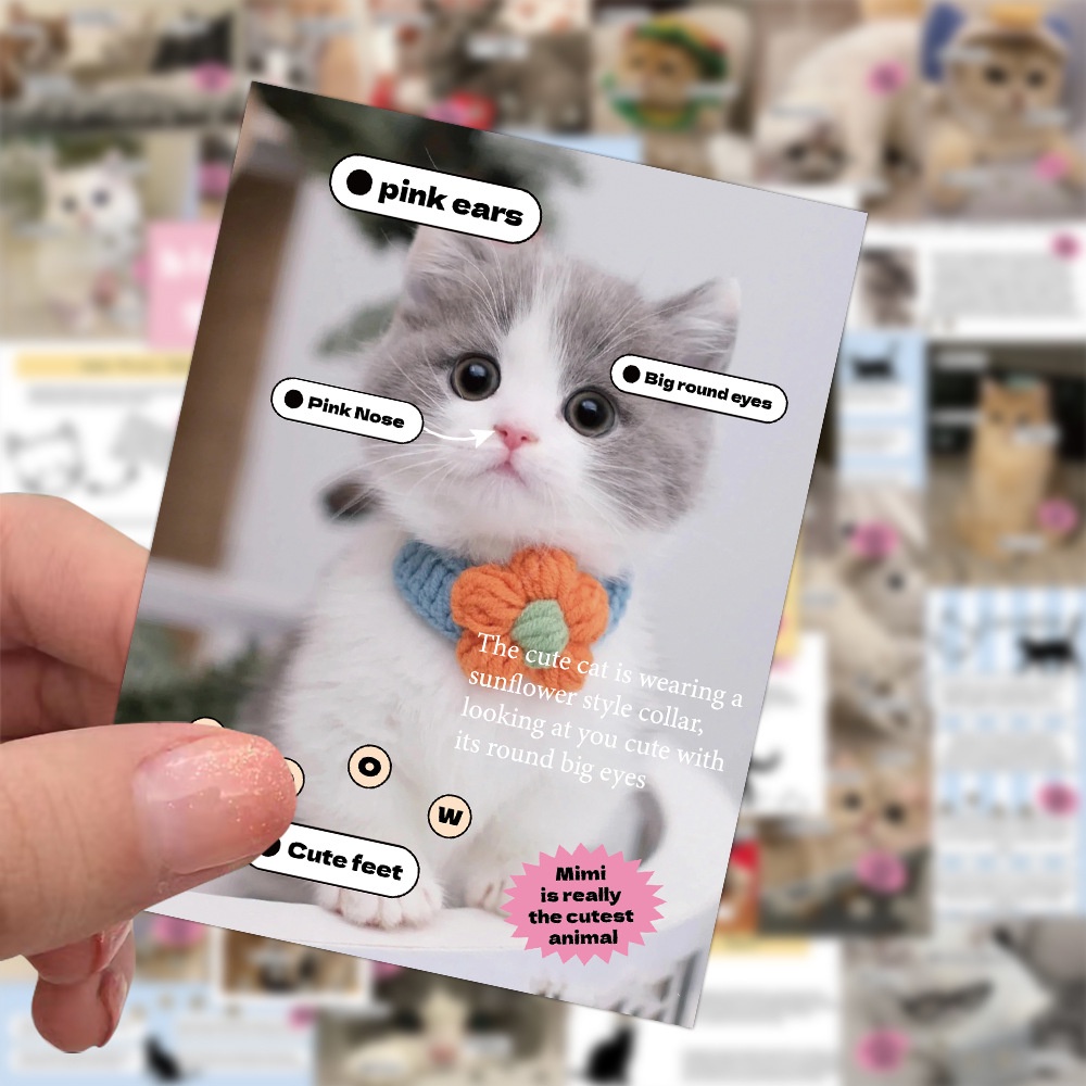Cute Kittens Cats MEME Stickers 60pcs For Notebook Laptop Helmet Decal ...