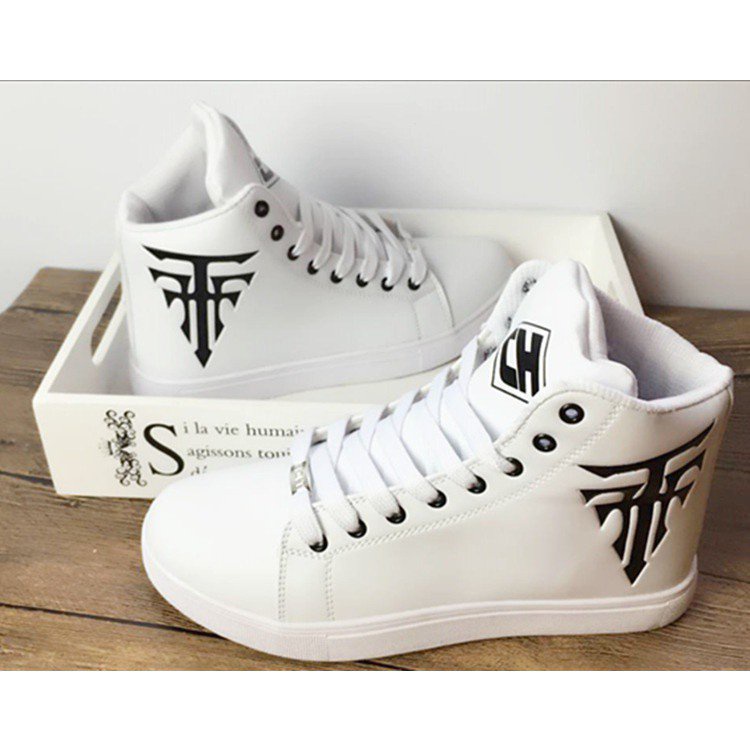 All white high top on sale sneakers