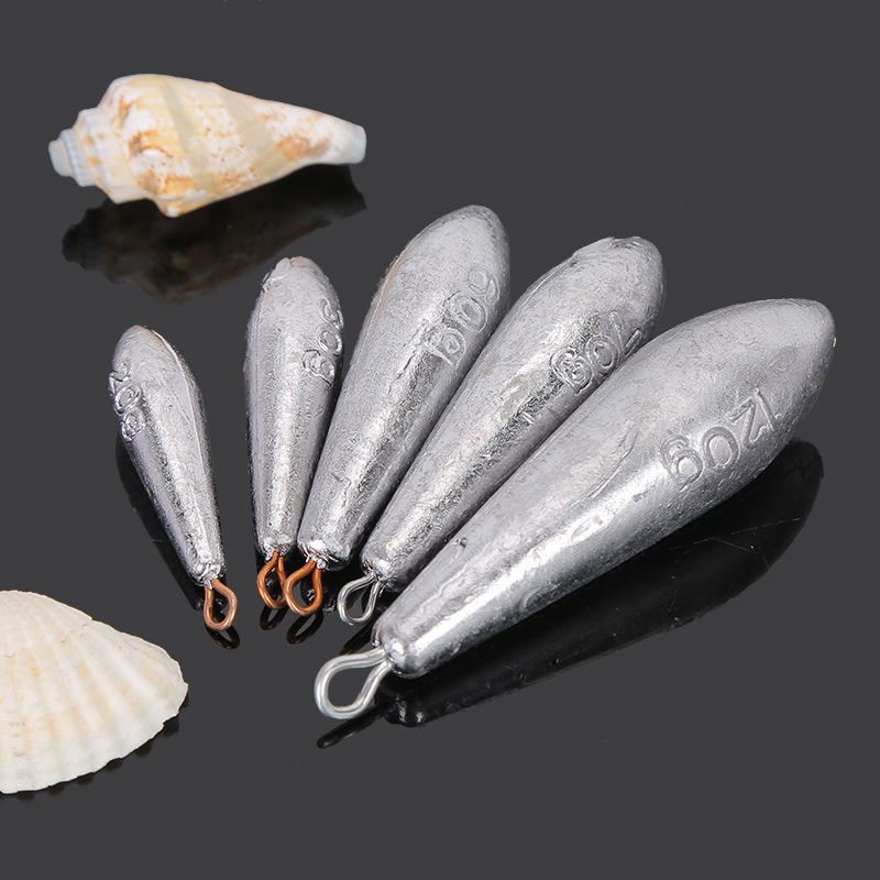 thumbnail image 2 of Removable Raindrop Fishing Weights Split Shots Sinkers Assortment Kit For Bottom Fishing Type 5 2 of 13