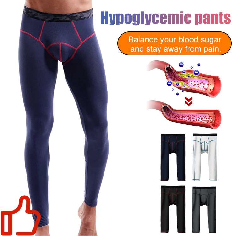 Men's hypoglycemic pants, thermal pants thin tight leggings for inner
