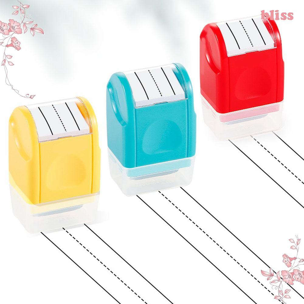 BLISS Line Rolling Roller, Clear Plastic Dashed Handwriting Lines Stamp ...