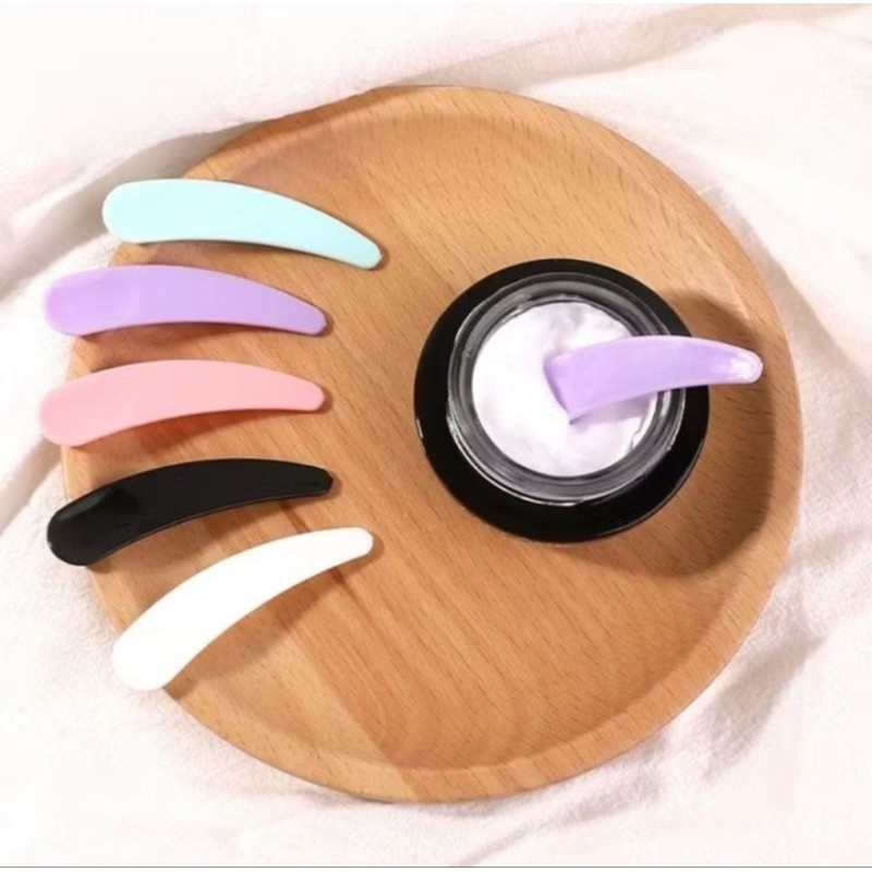 1PCS Spatula Mini Sendok Cream Kosmetik Masker Peralatan Make Up Wajah Travel Scoop Sepatula A295 - Gambar 2