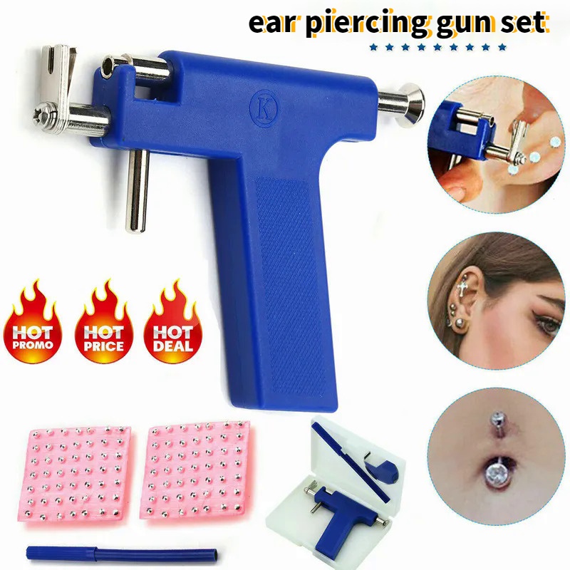 Ear Nose Navel Body Kit Safety Pierce Tool Professional Ear Piercing ...