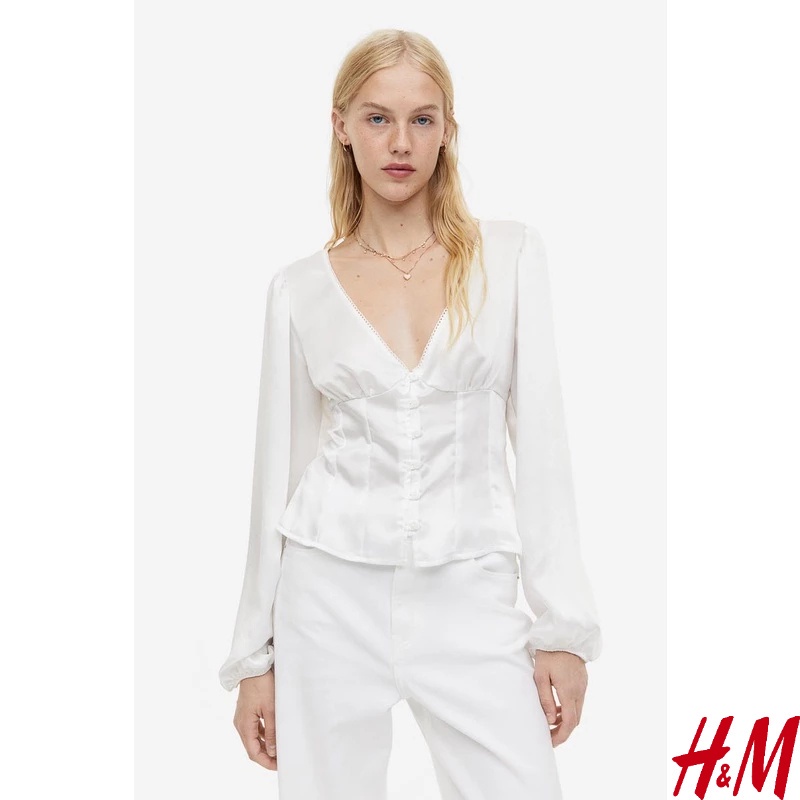 H and m outlet satin top