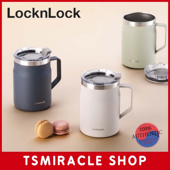 LocknLock Metro Two Way Tumbler Handle Cup Water Bottle Stainless 475ml /  16oz