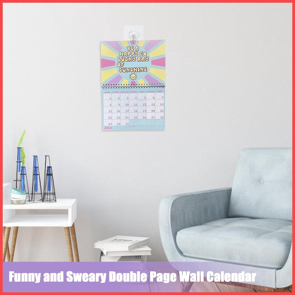 Funny And Sweary Double Page Wall Calendar Swear Word Planner 2024