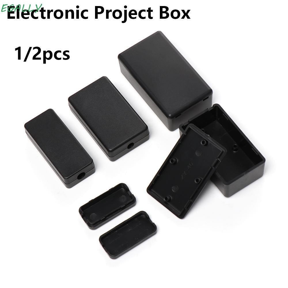 EGALLY 1/2pcs Electronic Project Box DIY ABS Plastic Black Instrument ...