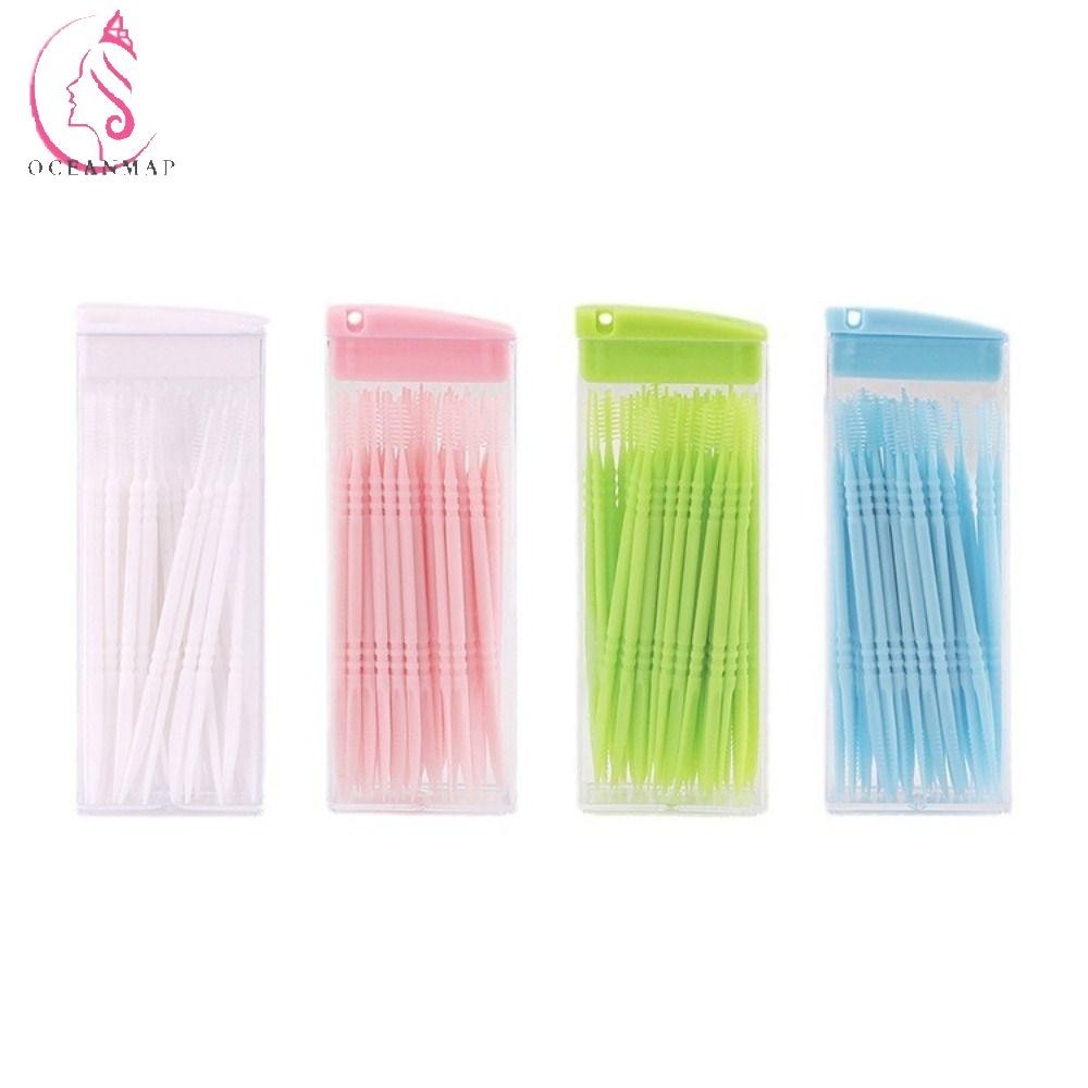 OCEANMAP 300/60 Pcs Fish Bone Shaped Interdental Brush, Gum Care ...